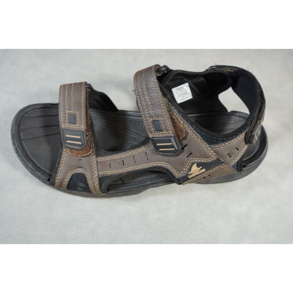 Landshark‎ Sandals Open Toe Mens 12 Brown Adjustable Straps Comfort Outdoor